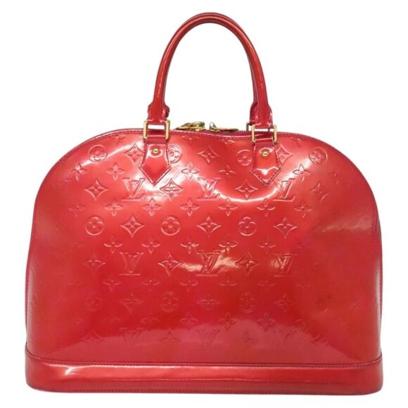 LOUIS VUITTON Monogram Vernis Alma GM Hand Bag Rose Pop - Picture 3 of 16
